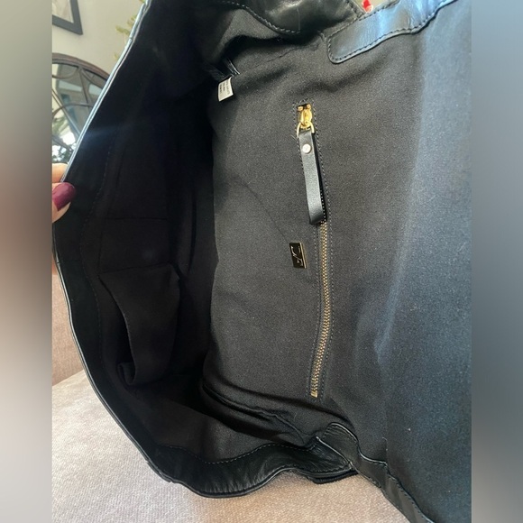 Diane Von Furstenburg Black Lea Shoulder Bag with Fabric Gold Tone Hardwarere - Picture 11 of 15